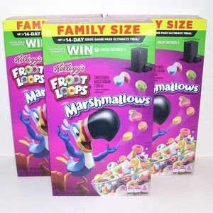 3 Box Froot Loops Cereal with Marshmallows 3x 18.7 oz Fruit Flavored Foodie Gift